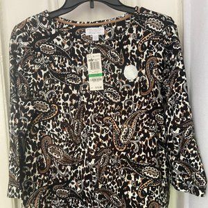 Leopard Paisley Print Charter Club Pima Cotton PL